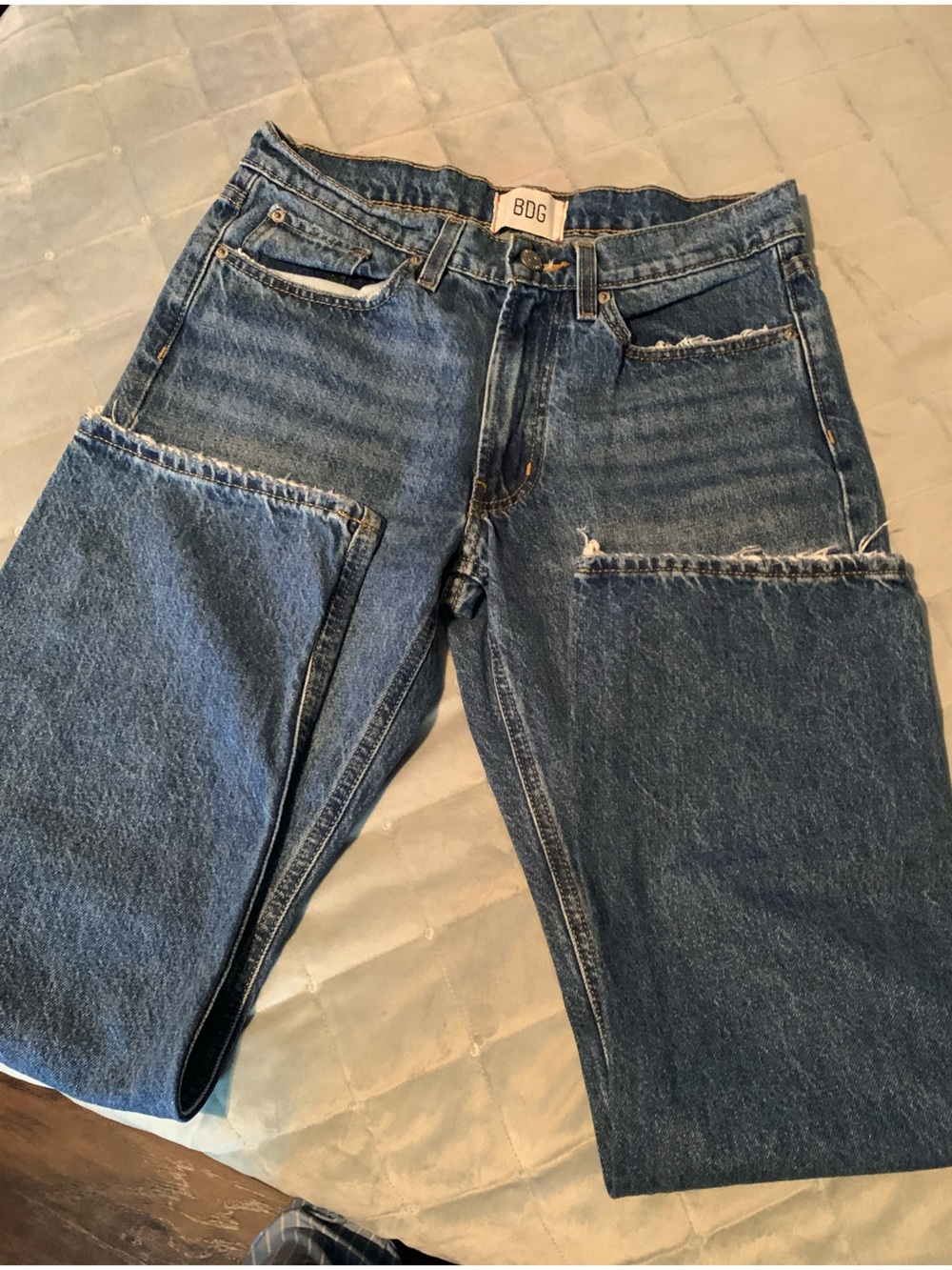 BDG Straight-Leg Jeans in Washed Blue